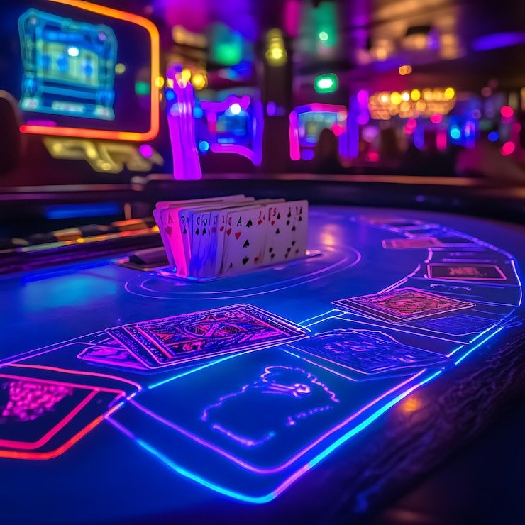 Meja Teen Patti langsung dengan dealer di studio kasino badai100
